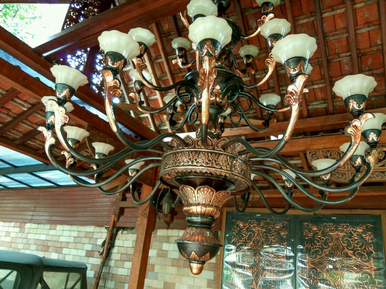 lampu robyong tembaga tangkai 42
