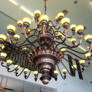 lampu gantung masjid tembaga