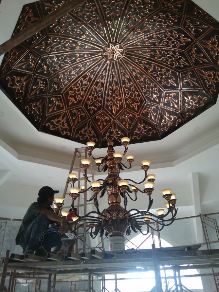 lampu gantung masjid tembaga lampu gantung masjid