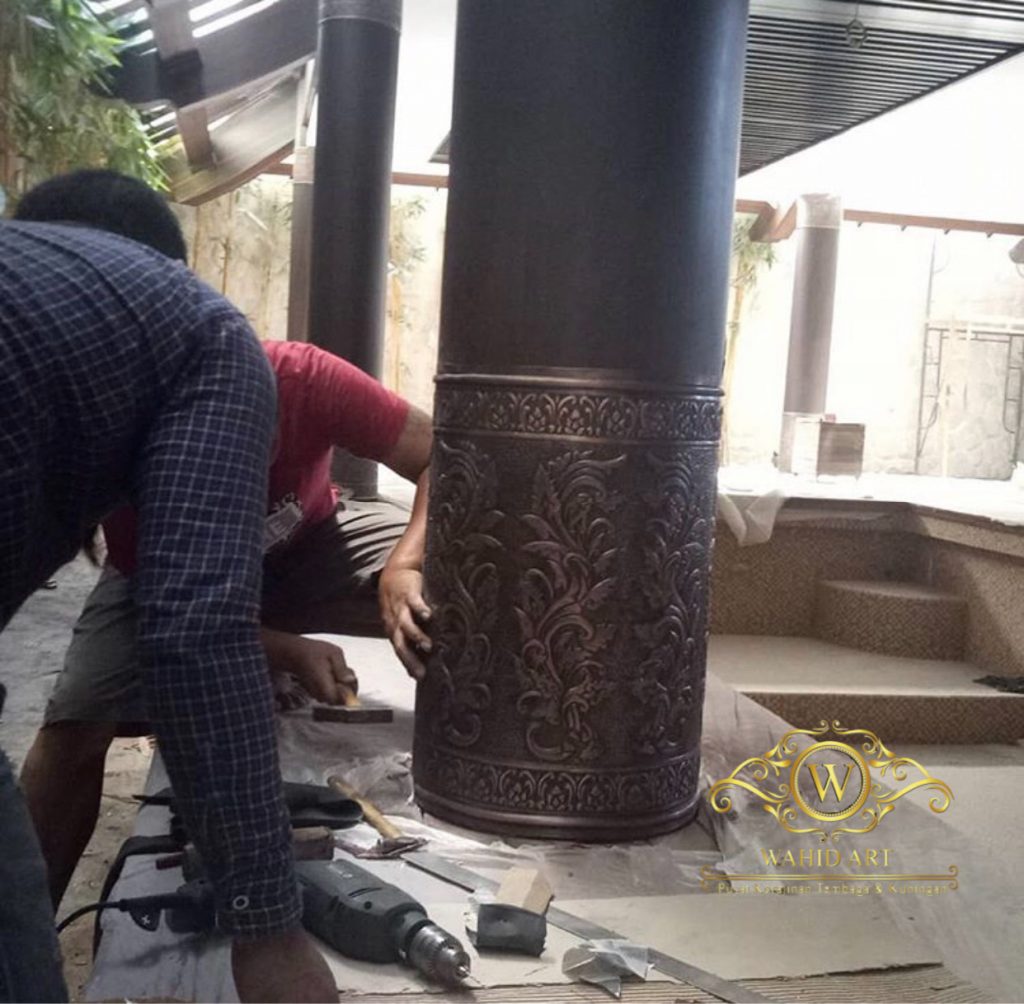 pembuatan sabuk tiang masjid