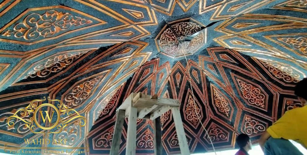 plapon kubah masjid tembaga