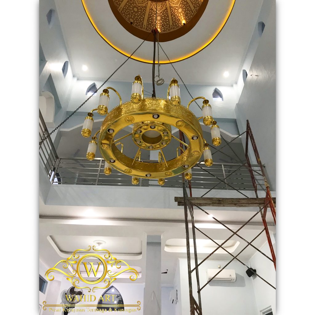 replika lampu nabawi kuningan tembaga