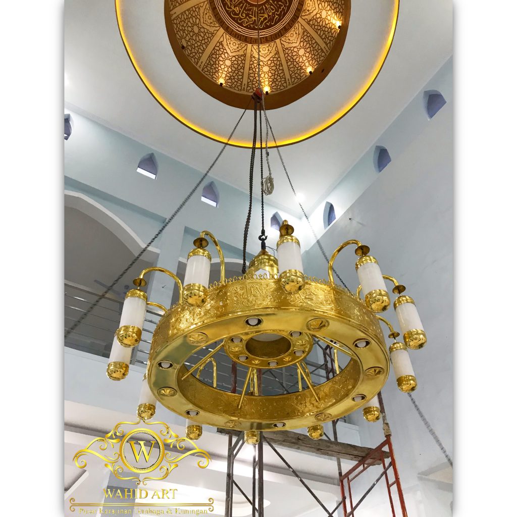 replika lampu nabawi kuningan tembaga