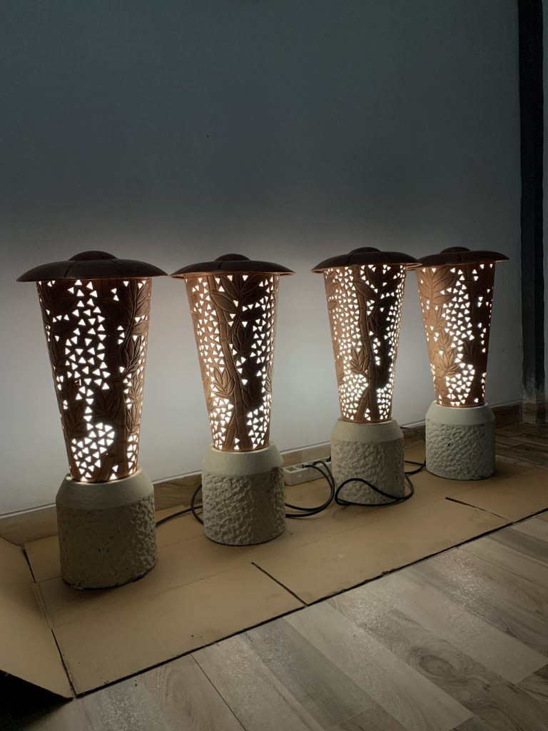 lampu taman tembaga kuningan
