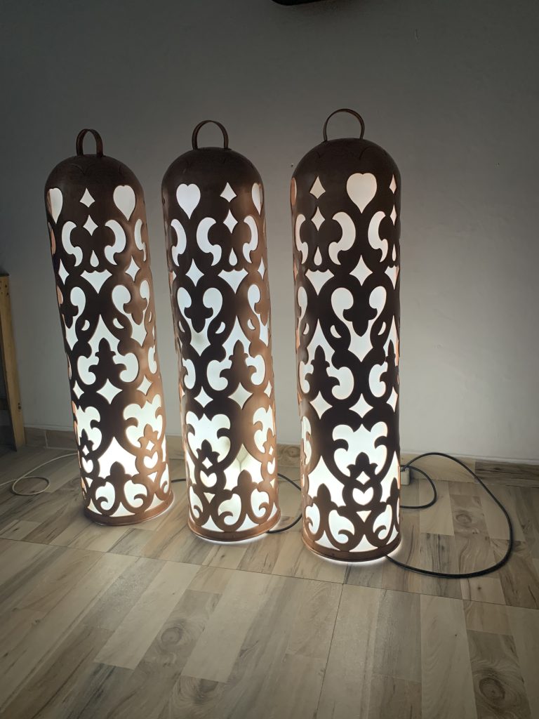 lampu taman tembaga kuningan