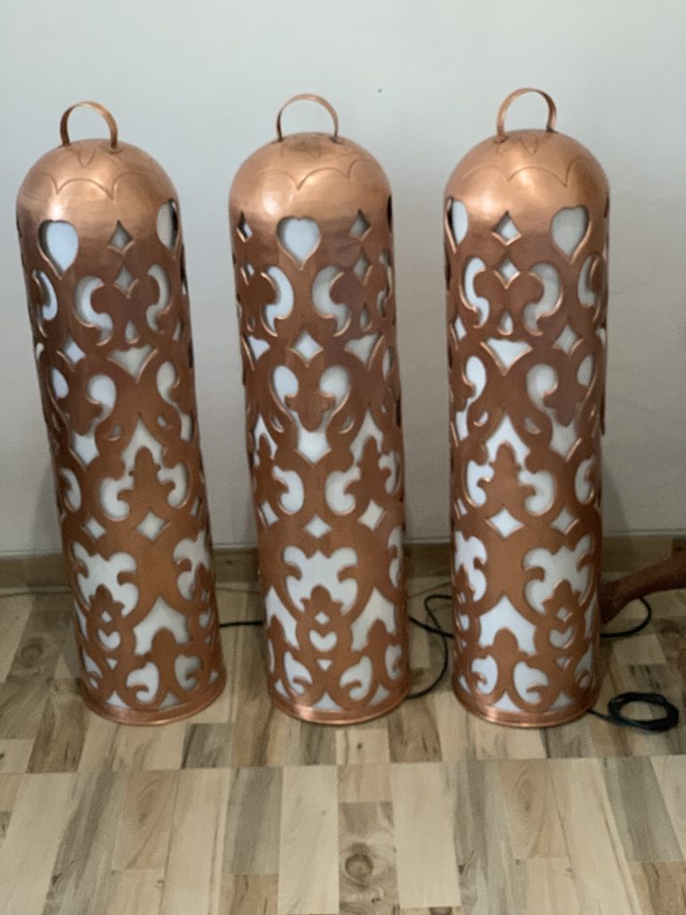 lampu taman tembaga kuningan