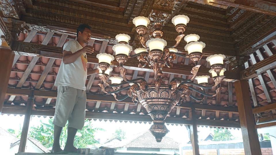 lampu joglo tembaga
