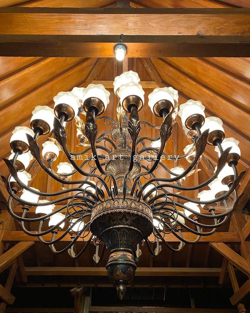 Lampu Robyong Tembaga Antik