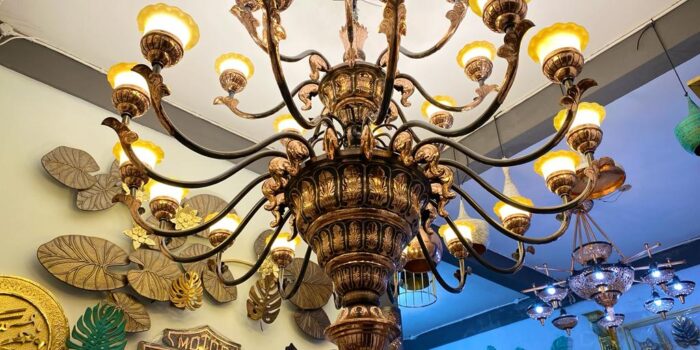 Lampu Robyong Tembaga Antik