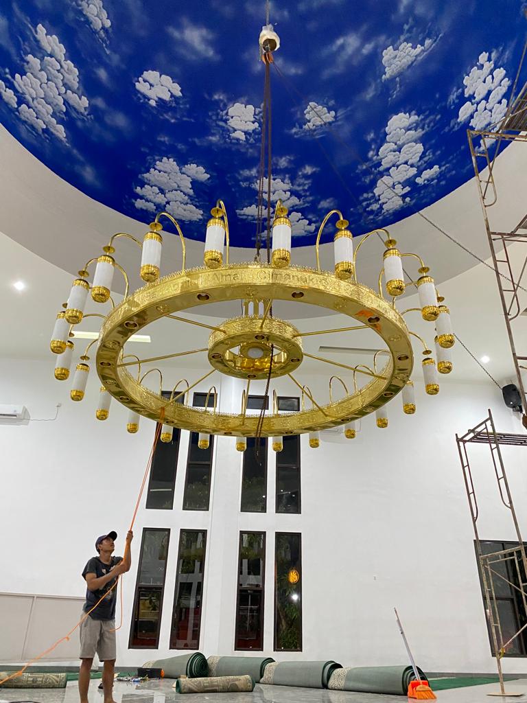 Lampu Gantung Masjid Bandung By Wahid Art Pengrajin Tembaga